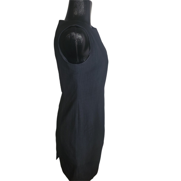 Laura Navy Blue Sleeveless Sheath Dress 8 - Picture 4 of 7